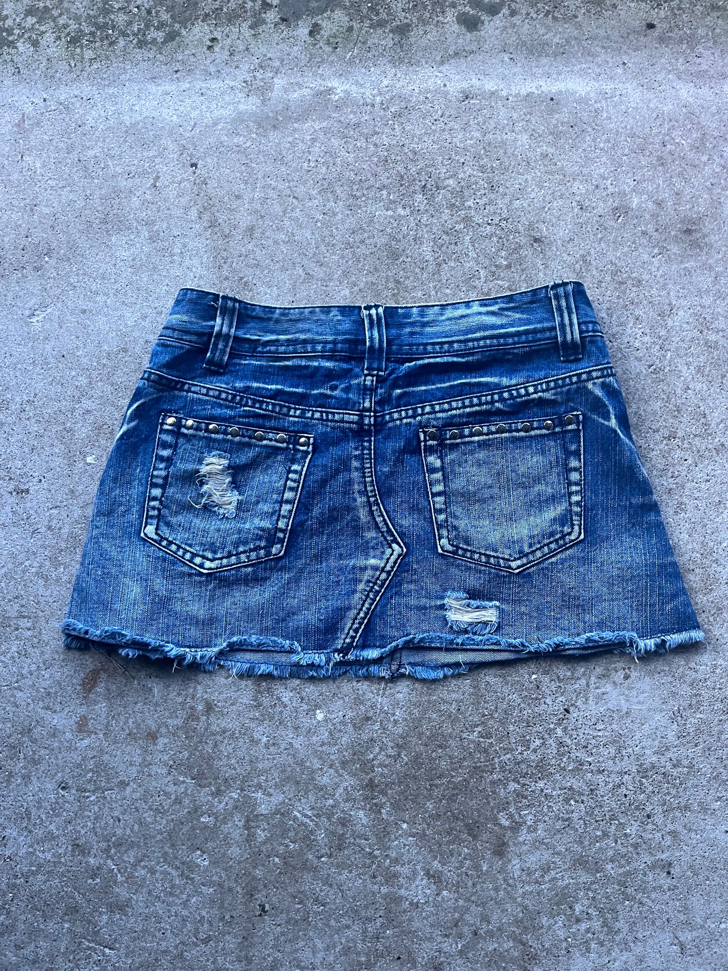 Y2K denim vintage mini skirt